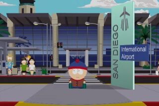 A scene from South Park featuring San Diego.