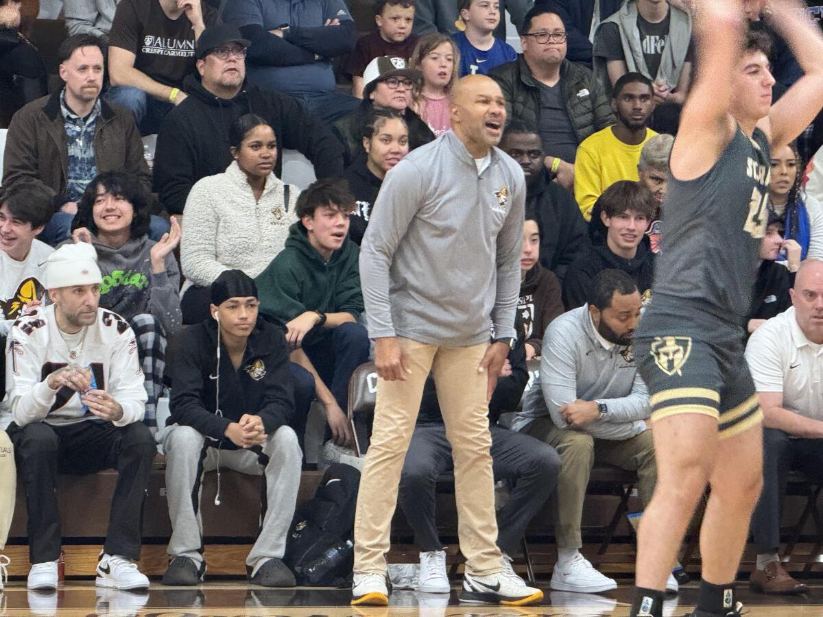 Coach Derek Fisher gets a win in his Mission League debut for Crespi.