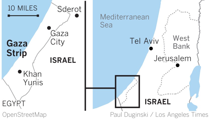 نقشه های موقعیت اسرائیل و نوار غزه