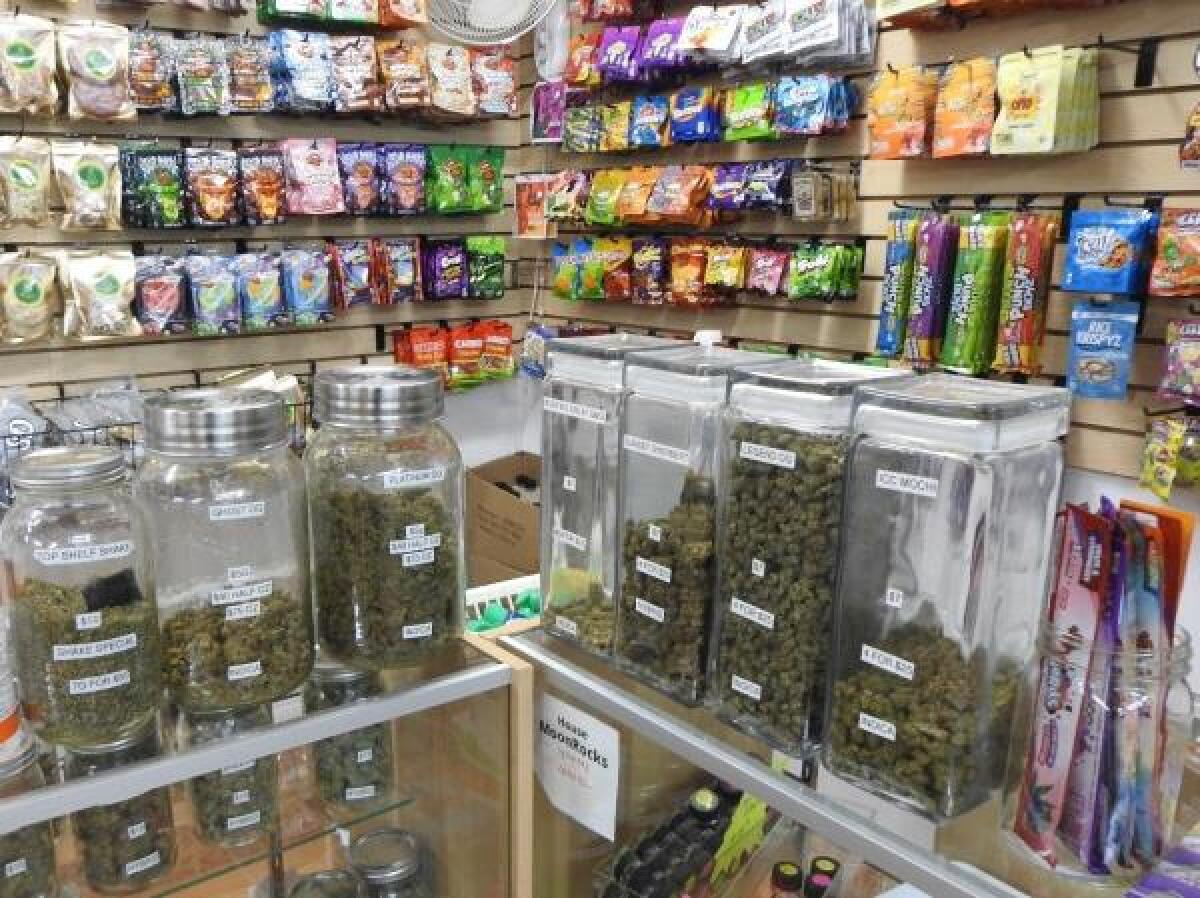 Cannabis products discovered Friday morning inside an allegedly unlawful cannabis shop in Spring Valley's La Presa area.
