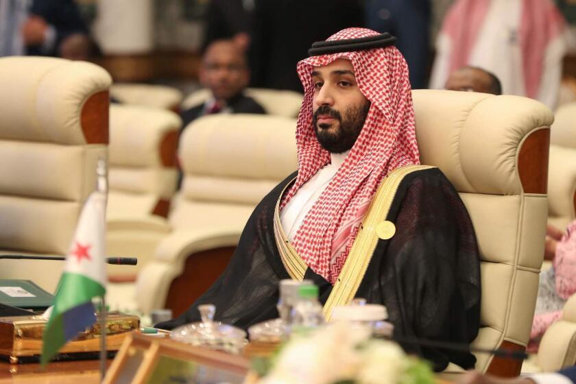 (FILES) In this file photo taken on May 31, 2019 Saudi Crown Prince Mohammed bin Salman attends the extraordinary Arab summit held at al-Safa Royal Palace in Mecca. - Saudi Crown Prince Mohammed bin Salman accused rival Iran of attacks on two oil tankers in a vital Gulf shipping channel, adding he "won't hesitate" to tackle any threats to the kingdom, according to excerpts of an interview published on Sunday June 15, 2019. (Photo by BANDAR ALDANDANI / AFP)BANDAR ALDANDANI/AFP/Getty Images ** OUTS - ELSENT, FPG, CM - OUTS * NM, PH, VA if sourced by CT, LA or MoD **