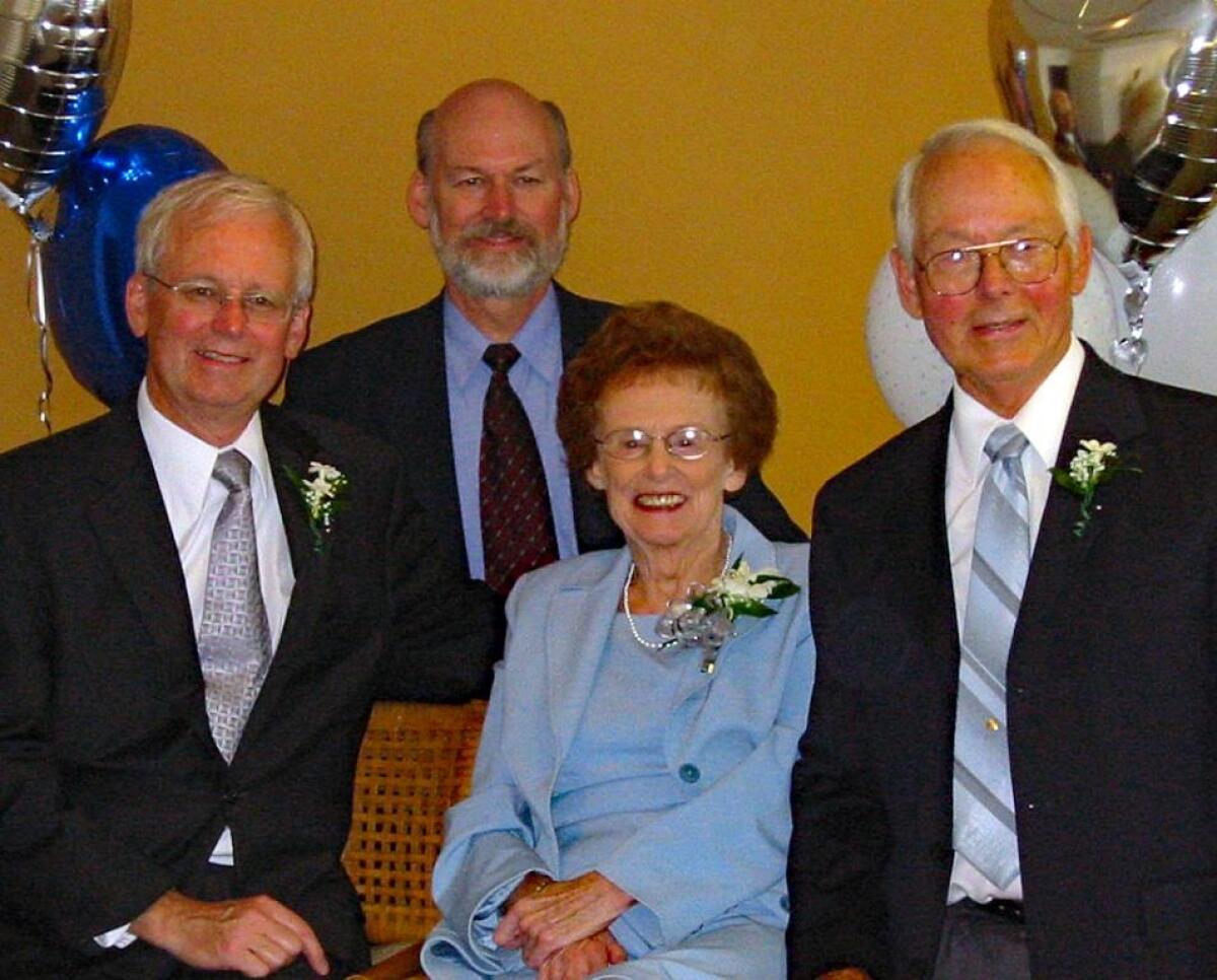 From left, Jim Jackson Jr., Jerry Jackson and their parents, Alice and Jim Jackson, are pictured in 2004.