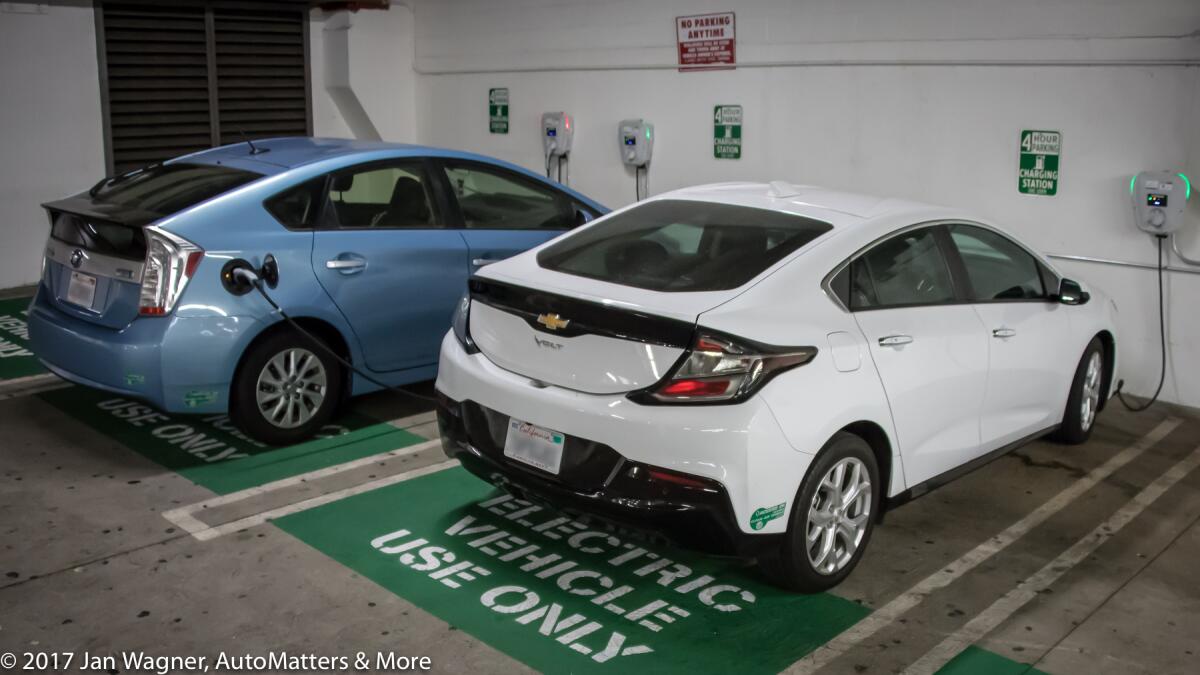 PHEV Prius and Volt charging