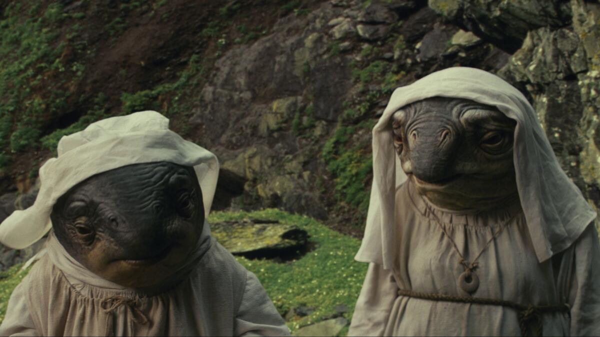 The Caretakers in "Star Wars: The Last Jedi."
