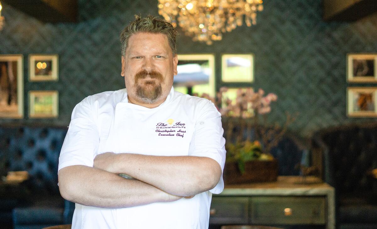 Chef Chris Haas at the Inn at Rancho Santa Fe's Morada restaurant.