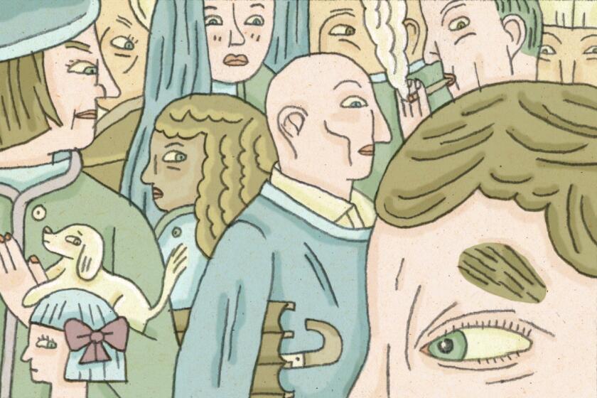 Comic thumbnail depicting several people looking suspiciously. A cropped face is in the foreground