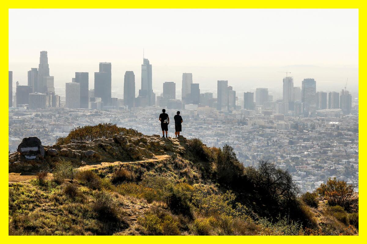 Mt. Hollywood Trail has views of downtown L.A.