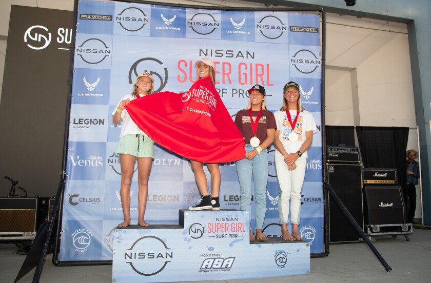 Caitlin Simmers, winner Caroline Marks, Alyssa Spencer and Keely Andrew.