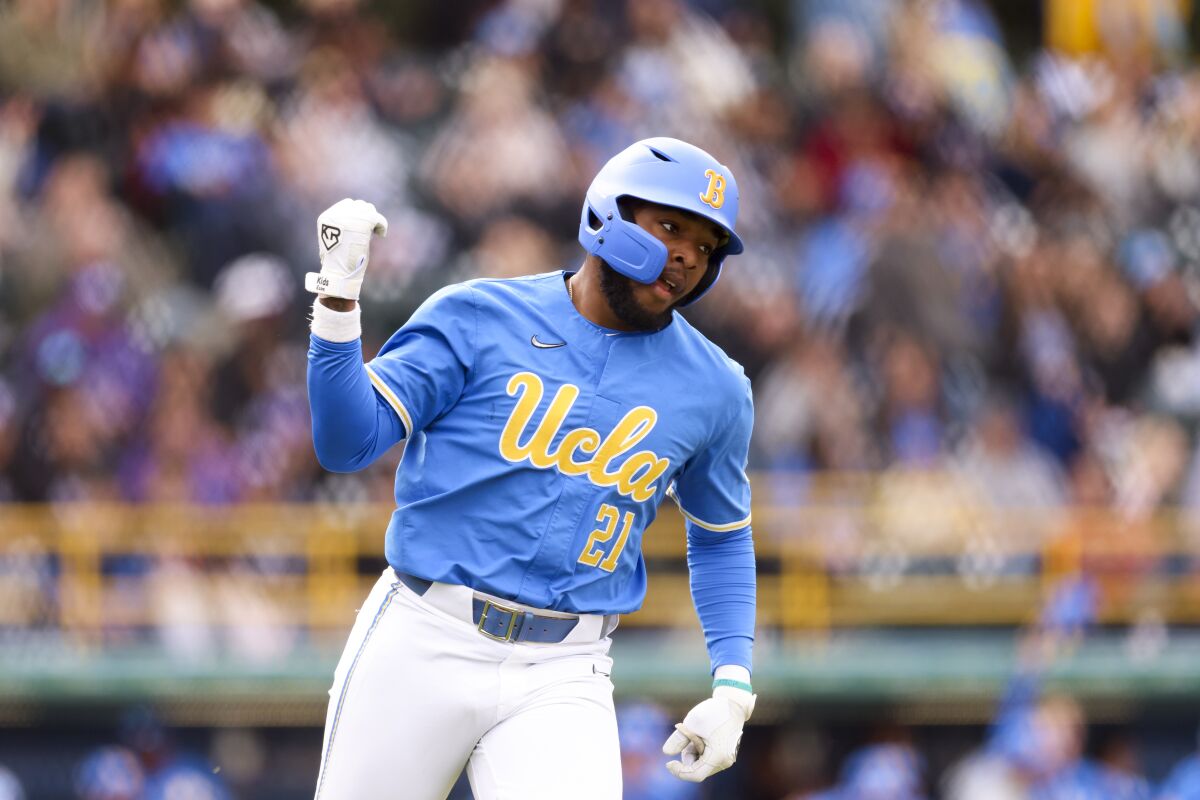 JonJon Vaughns has hit eight home runs this season for UCLA.