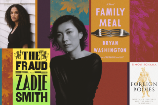 A photo collage with Jesmyn Ward, C Pam Zhang, and book covers for: Family Meal, The Fraud, and Foreign Bodies