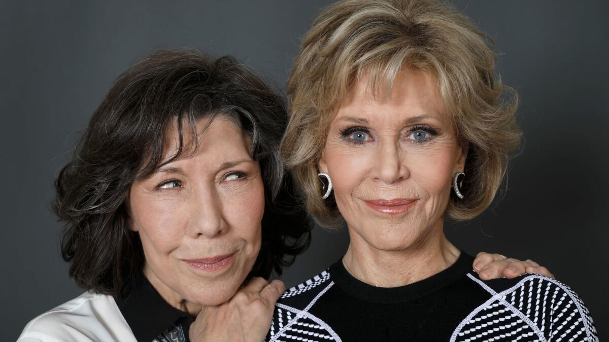 Lily Tomlin, left, and Jane Fonda keep bringing the laughs with the season 4 return of their Netflix comedy, "Grace & Frankie," which premieres Friday.