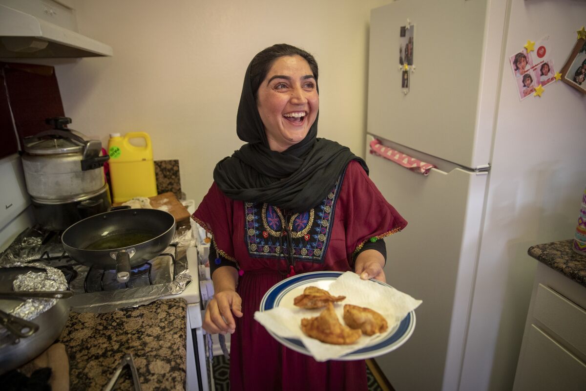 Naseema said she plans on passing her mother’s recipes down to her daughter, Horia.(Allen J. Schaben / Los Angeles Times)