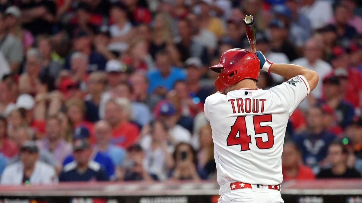 Mike Trout wears No. 45 to honor Tyler Skaggs.