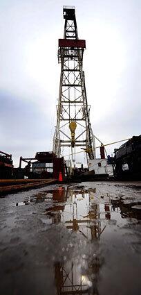 Drilling for oil near Santa Barbara
