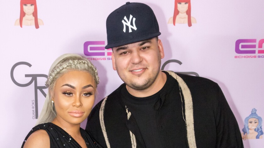 Rob Kardashian and Blac Chyna arrive at her Blac Chyna Birthday Celebration And Unveiling Of Her "Chymoji" Emoji Collection at the Hard Rock Cafe on May 10, 2016. E! announced Wednesday it was producing a reality show starring the pair.