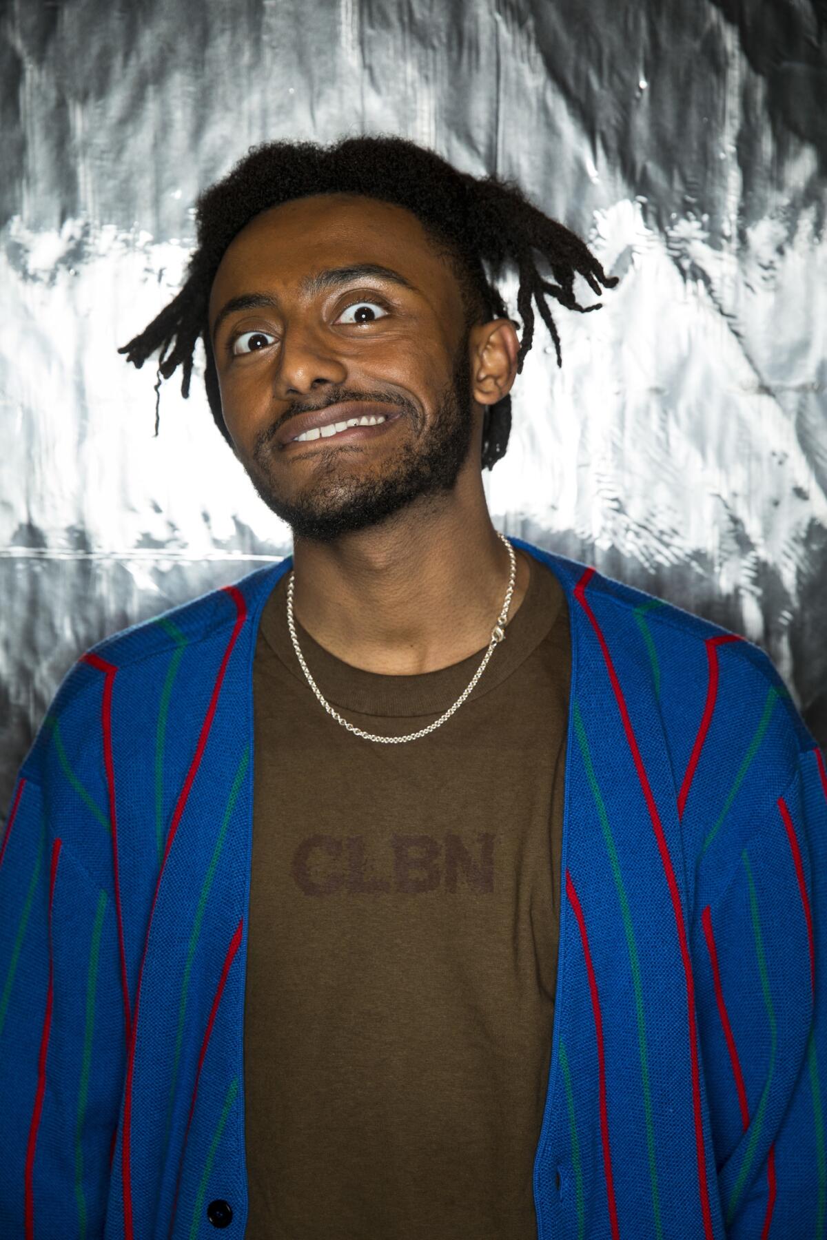 Rapper Aminé is photographed at Hollywood's Siren Studios on April 3.