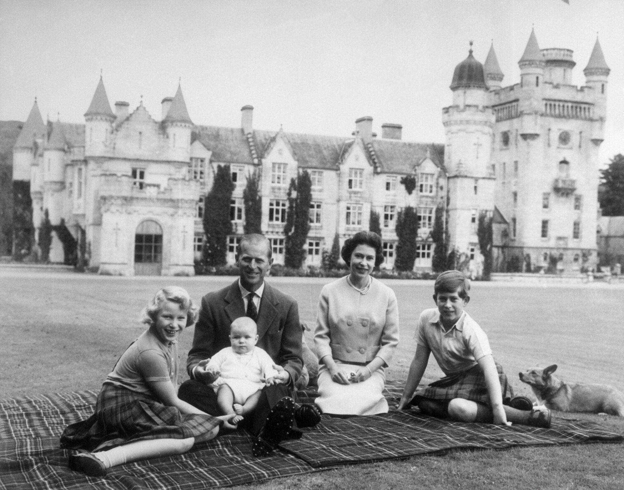Queen Elizabeth II and Prince Philip, Duke of Edinburgh with their children