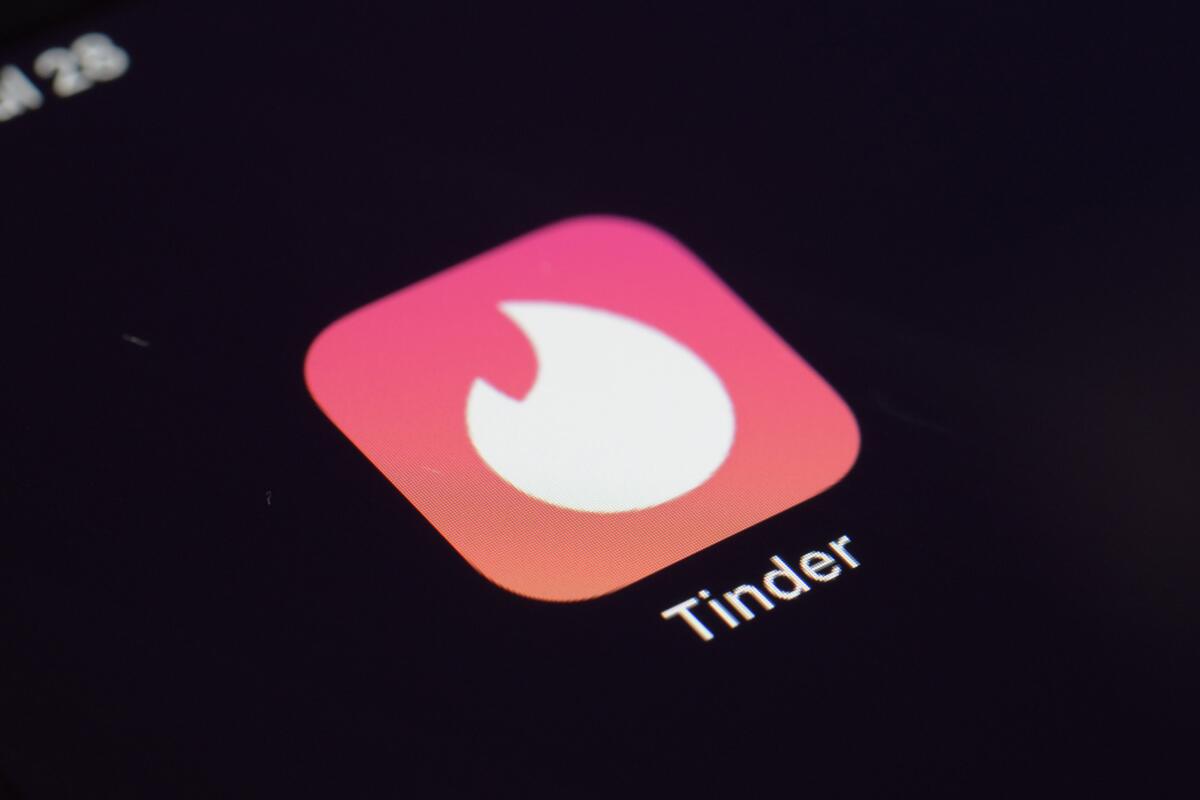 The icon for the Tinder dating app appears on a device 