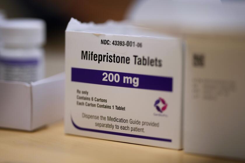 Mifepristone tablets are seen in a Planned Parenthood clinic Thursday, July 18, 2024, in Ames, Iowa. (AP Photo/Charlie Neibergall)