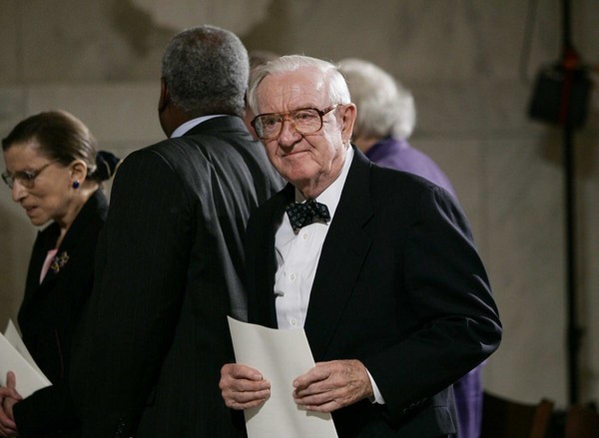 Supreme Court Justice John Paul Stevens became the senior liberal voice on the court as others left.