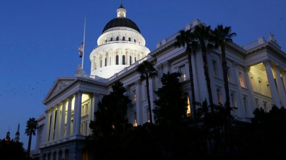 The California state Capitol building in Sacramento.
