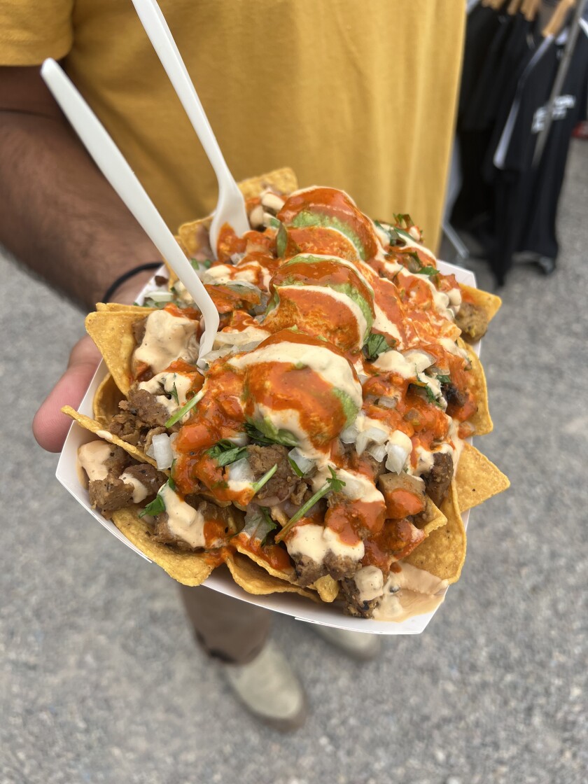 Vegan Nachos from Cena Vegan at the Vegan Food Popup.