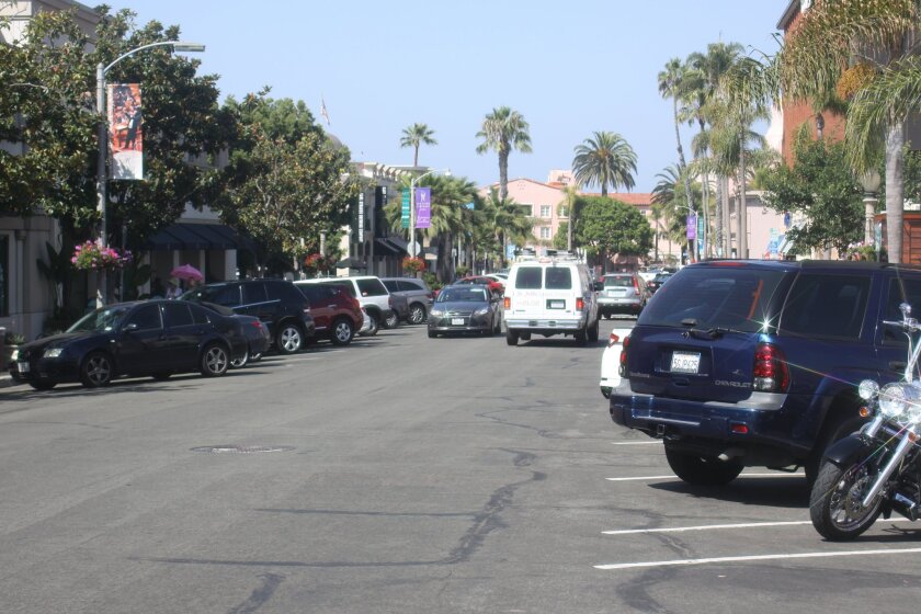 Finding free parking in the Village of la Jolla can be difficult during peak hours.
