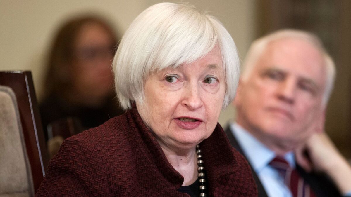 “These banks must bear the costs their failure would impose on the financial system and the economy,” Federal Reserve chief Janet Yellen said.