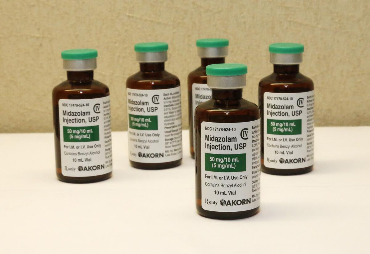 The sedative midazolam, the use of which in lethal-injection protocols is before the Supreme Court.