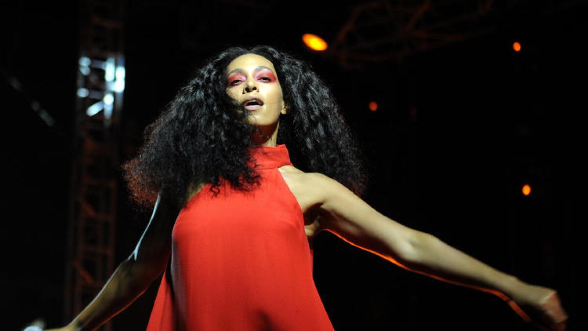 Solange, seen performing at FYF Fest in 2015.