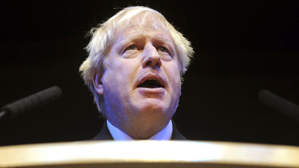 Boris Johnson, the former foreign minister, hopes to replace Theresa May as prime minister.