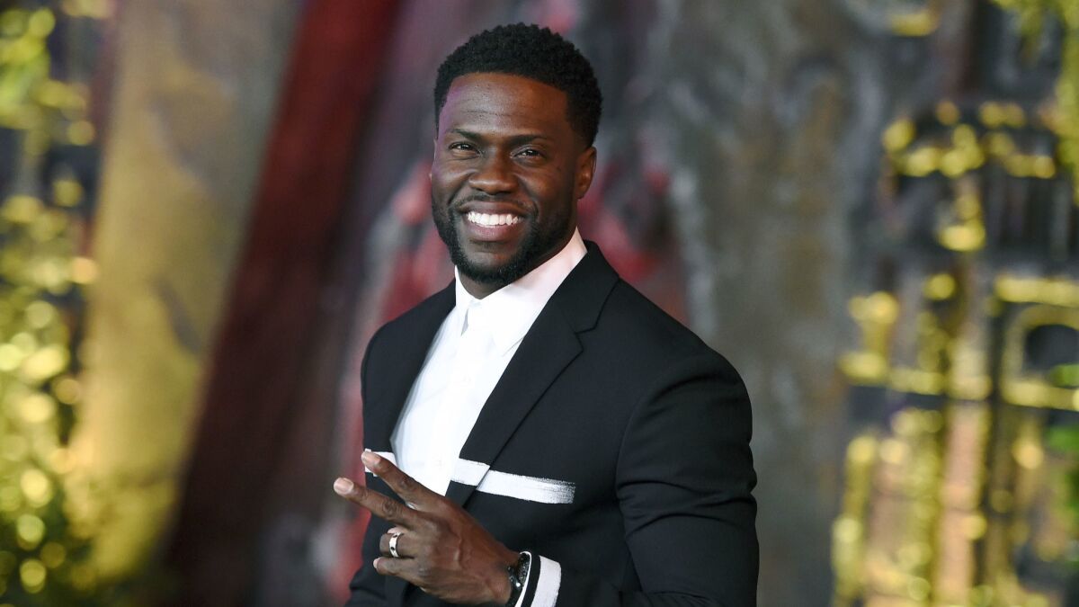 Kevin Hart arrives at the Los Angeles premiere of "Jumanji: Welcome to the Jungle" in 2017.