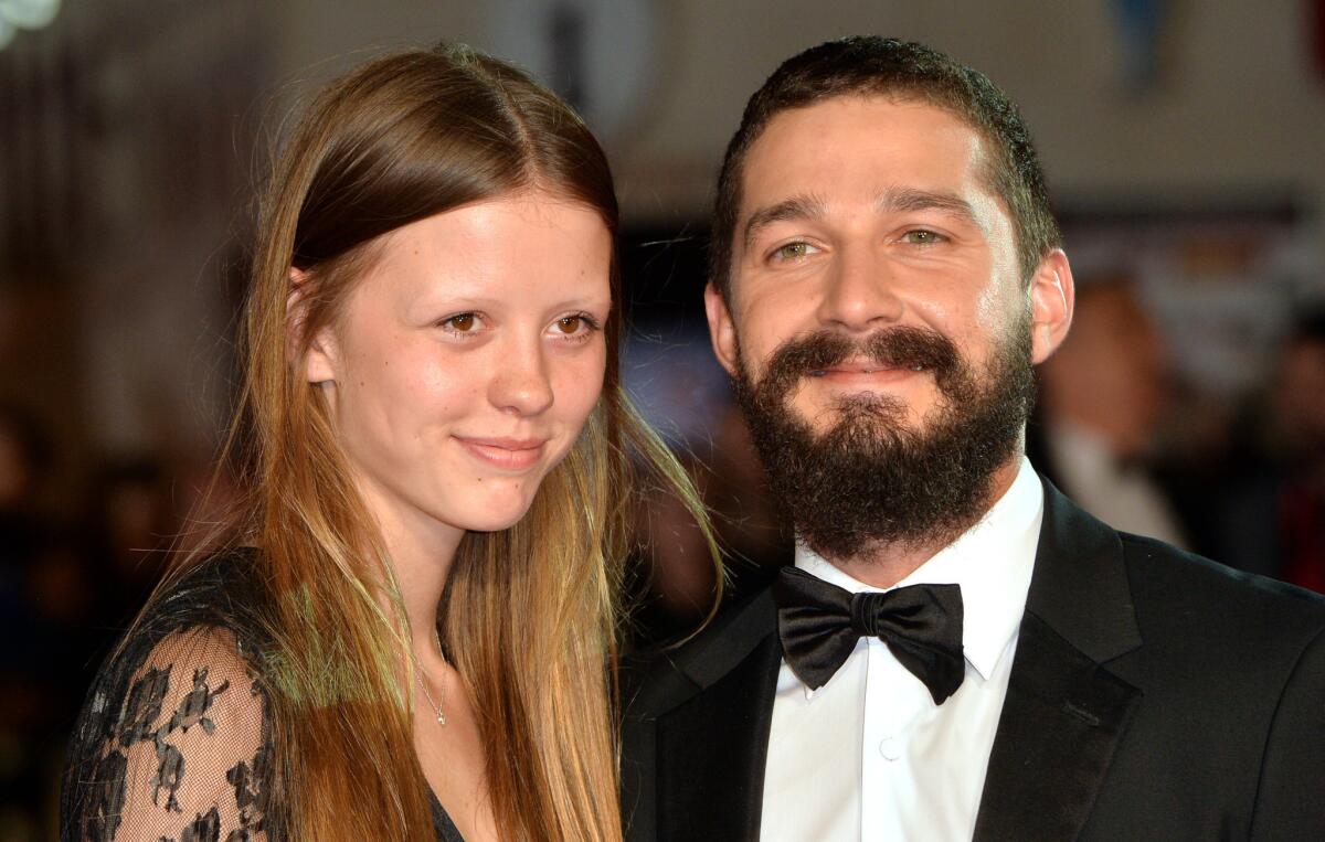 Actress Mia Goth and actor Shia LeBeouf are reportedly engaged.