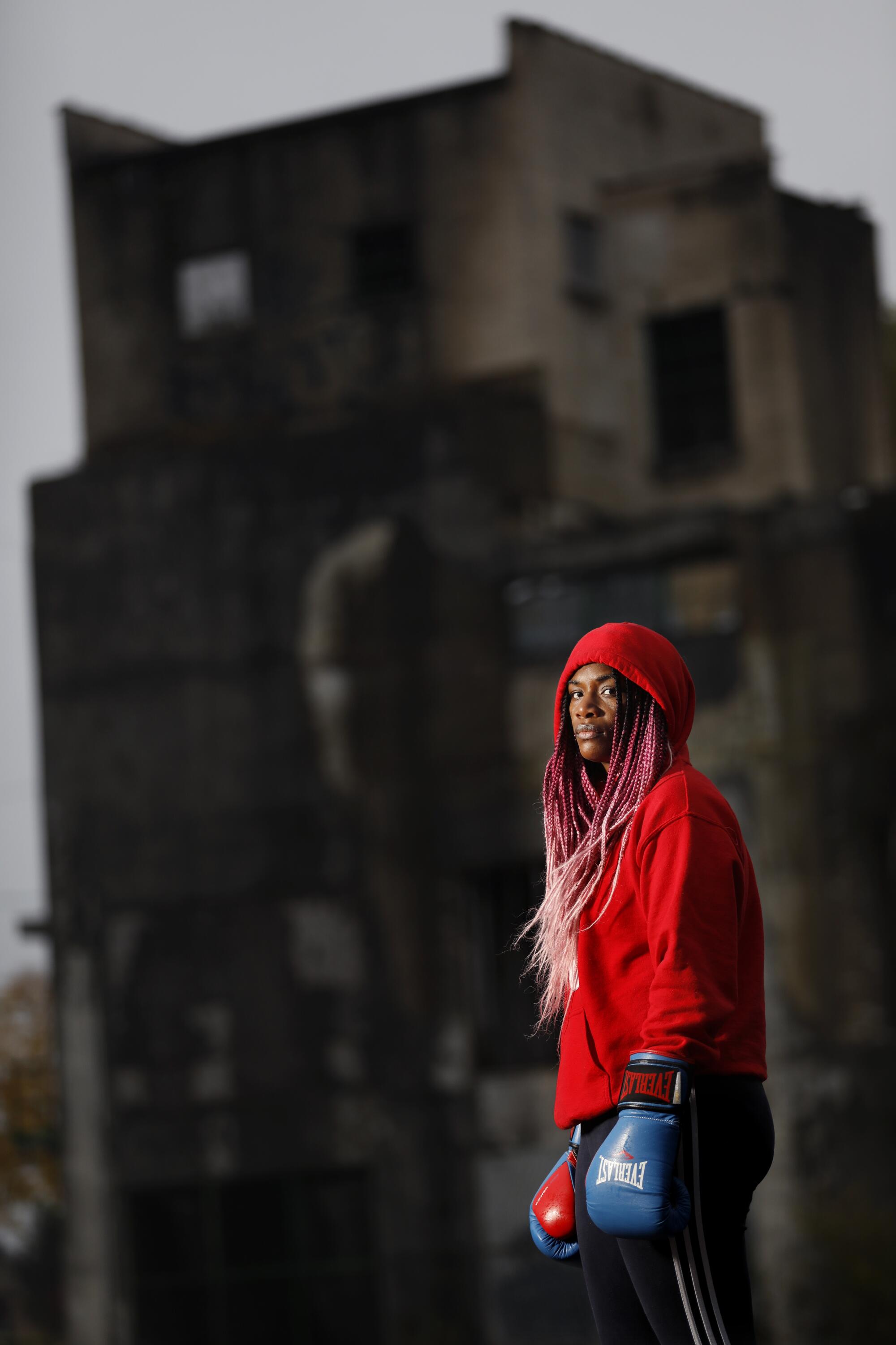Claressa Shields is photographed at the Berston Field House in Flint, Mich.