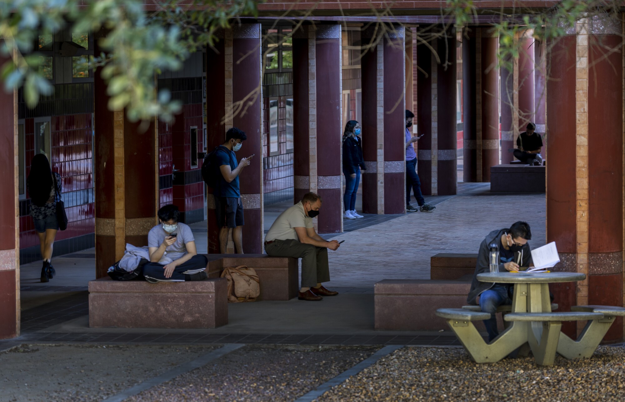 Riverside County gained nearly 36,000 residents between July 2020 and July 2021. Above, students at UC Riverside.