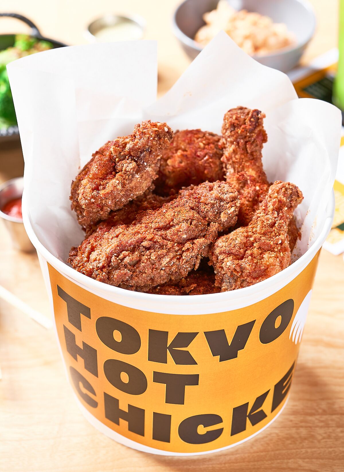 A bucket of chicken from Michael Mina's Tokyo Hot Chicken in Glendale.