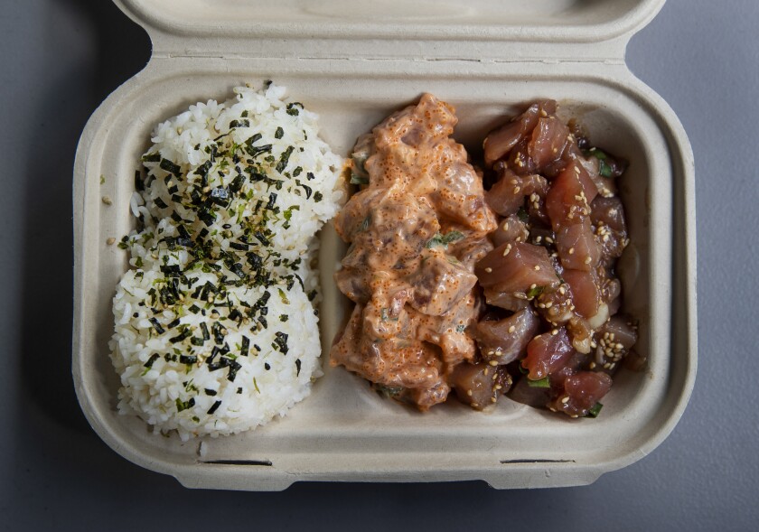 Try an ahi bowl, $13.50, at Suisan Fish Market in Hilo, Hawaii.