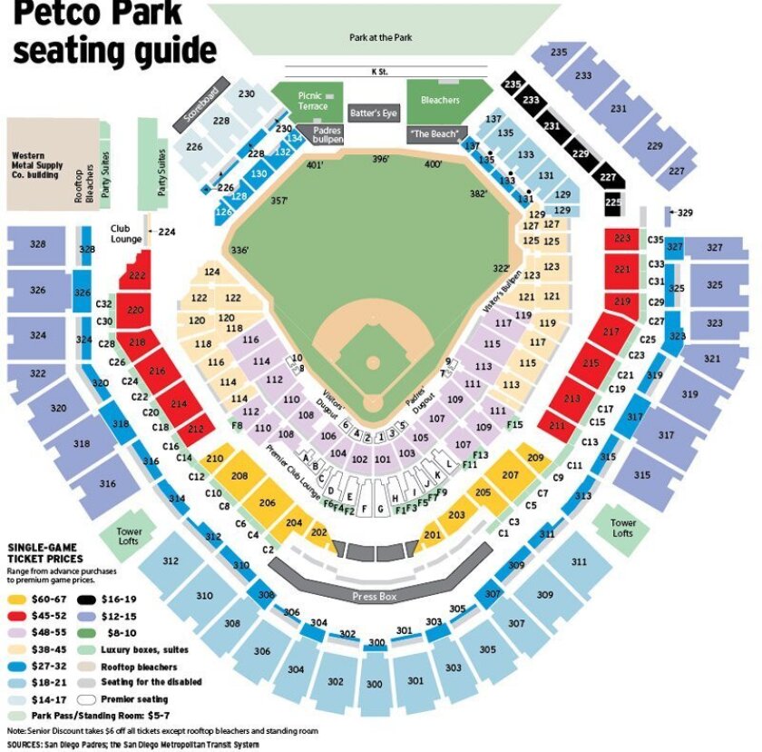 petco park map seating What S The Best Seat In The House At Petco Park The San Diego petco park map seating