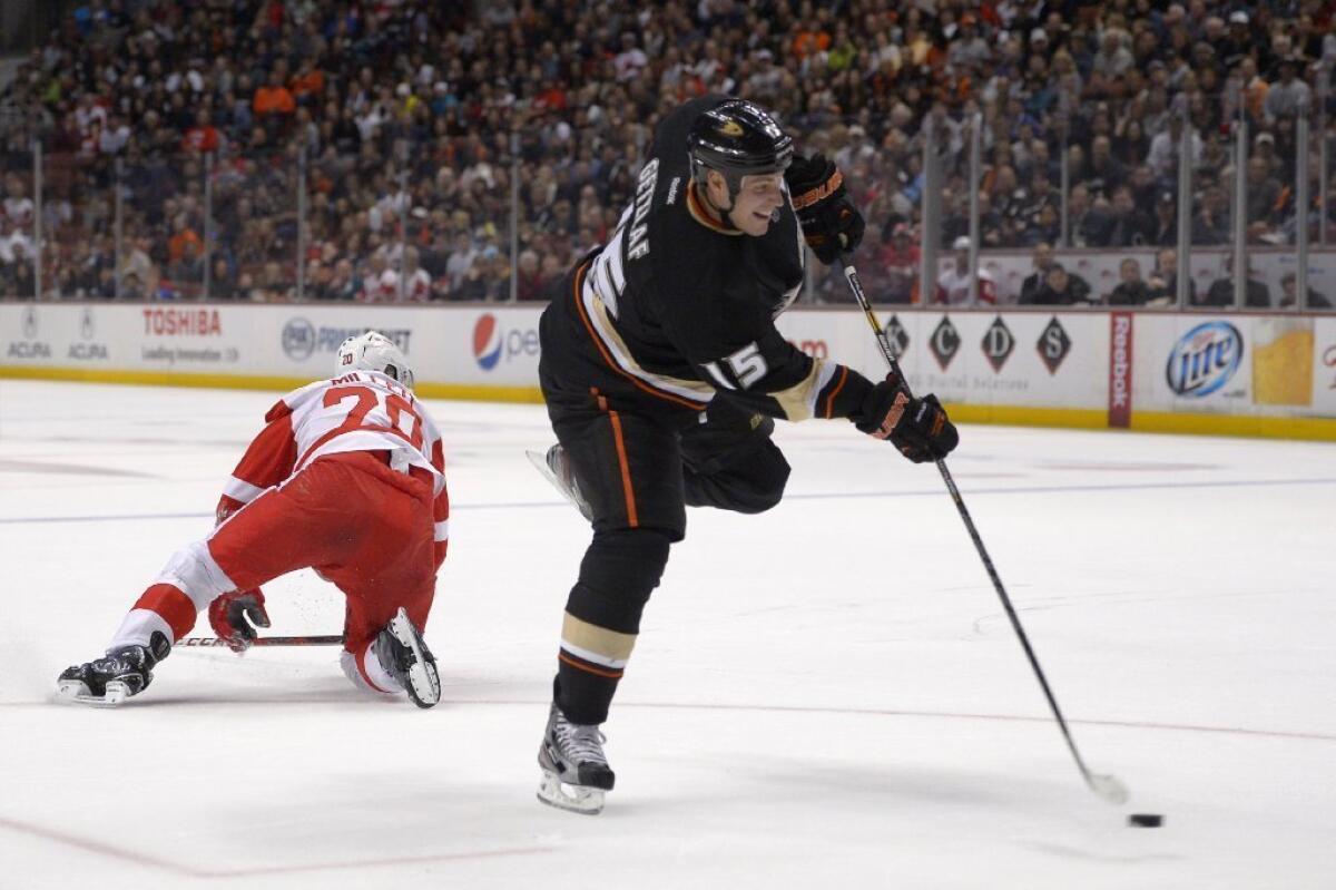 Ryan Getzlaf might, or might not, play Monday night against Edmonton.