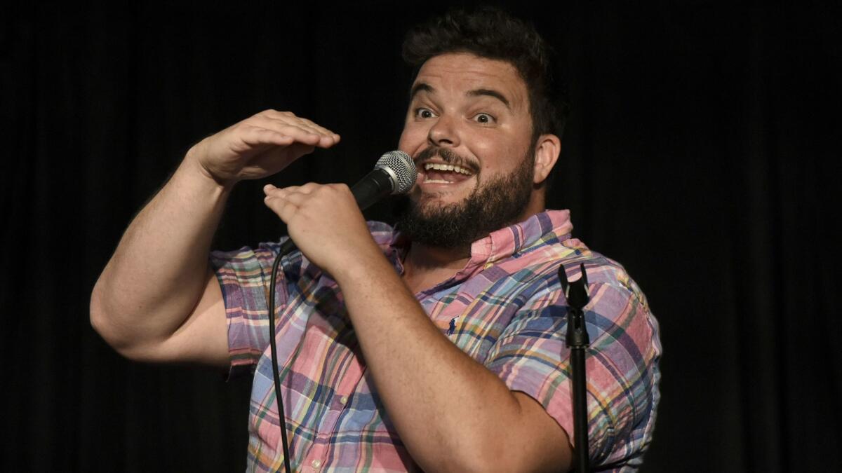 Comedian Jon Gabrus performs at the Upright Citizens Brigade Theatre.