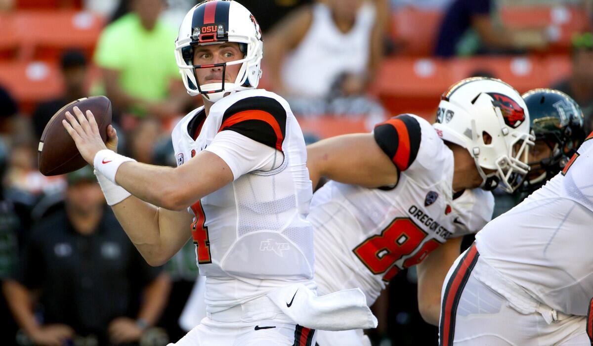 Quarterback Sean Mannion and Oregon State, who did not play last week, will play host to San Diego State on Saturday evening in Corvallis.