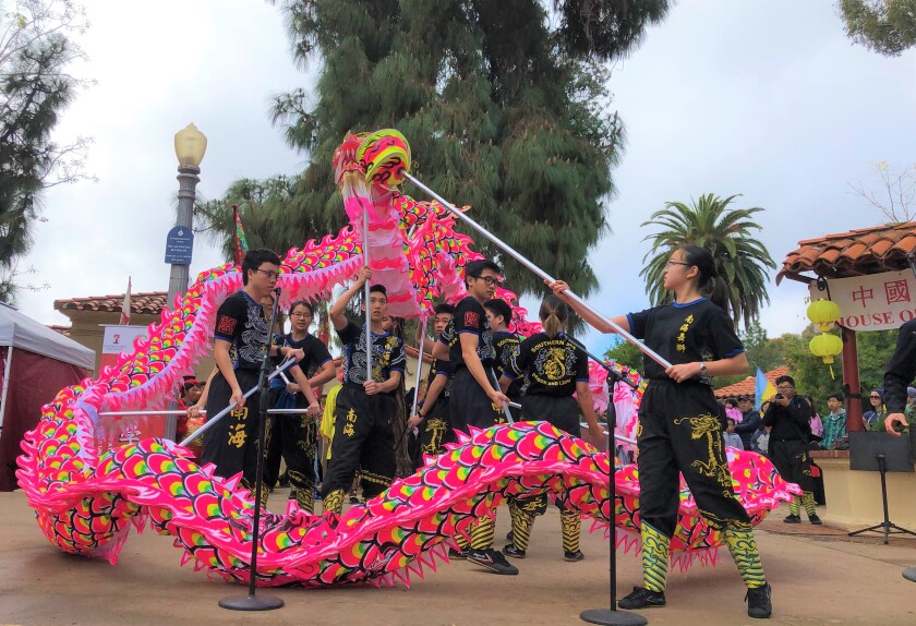This sea dragon dance was performed at a previous House of China Chinese New Year celebration in Balboa Park.