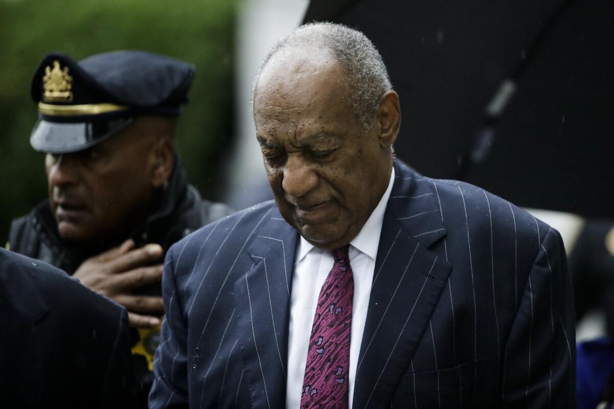 Bill Cosby arrives for his sentencing hearing at the Montgomery County Courthouse on Tuesday.
