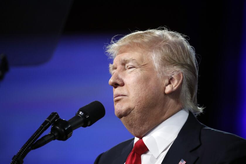 President Donald Trump speaks at the Conservative Political Action Conference, Friday, Feb. 24, 2017, in Oxon Hill, Md.