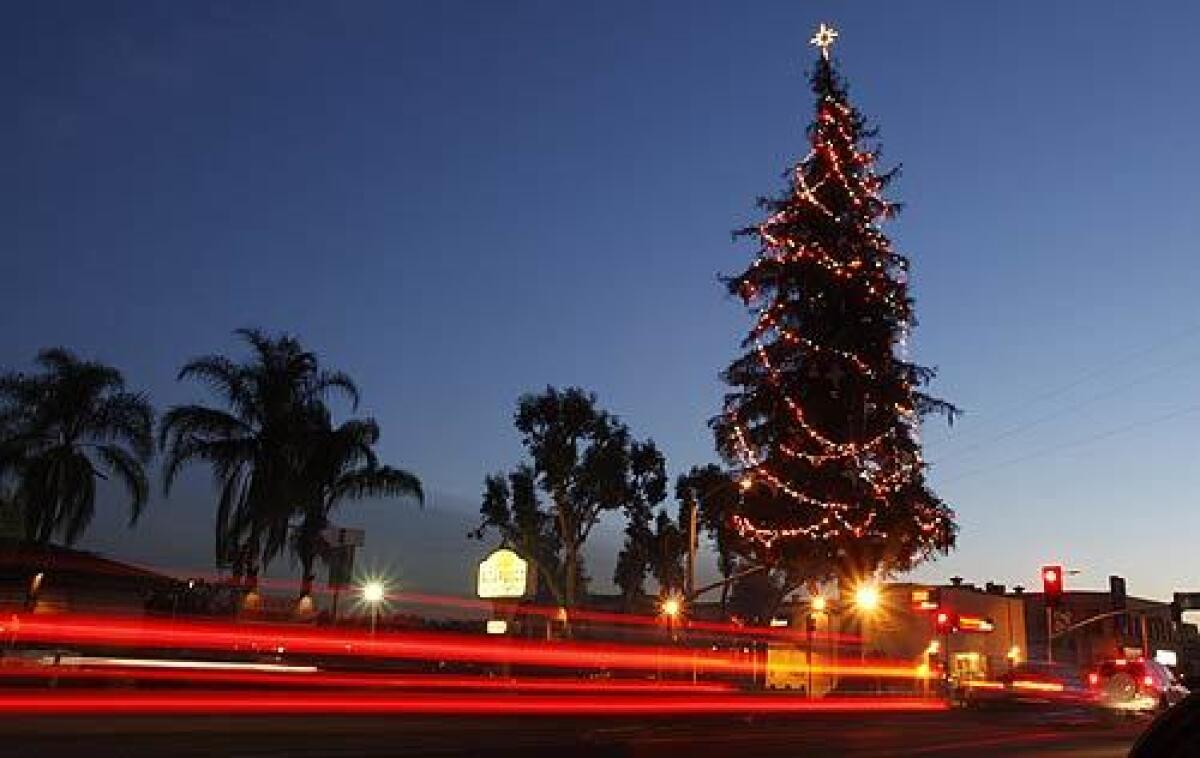 Atwater Village pulled out all the stops last week at its annual unveiling of the lights and decorations adorning the giant redwood tree that towers over the neighborhood's main drag, Glendale Boulevard.