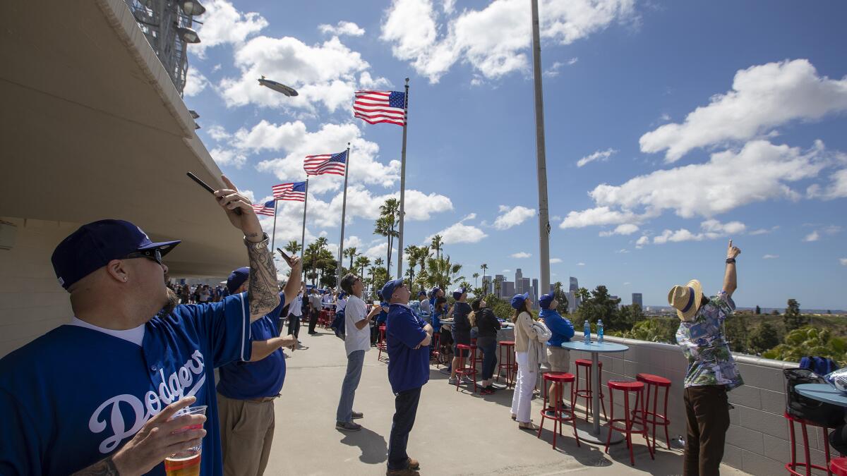 Opening Day: Dodger blue going green with free shuttle service - Los  Angeles Times