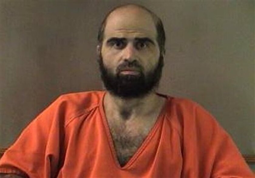 Nidal Hasan, the Army psychiatrist charged in the 2009 Ft. Hood shooting rampage that left 13 dead.