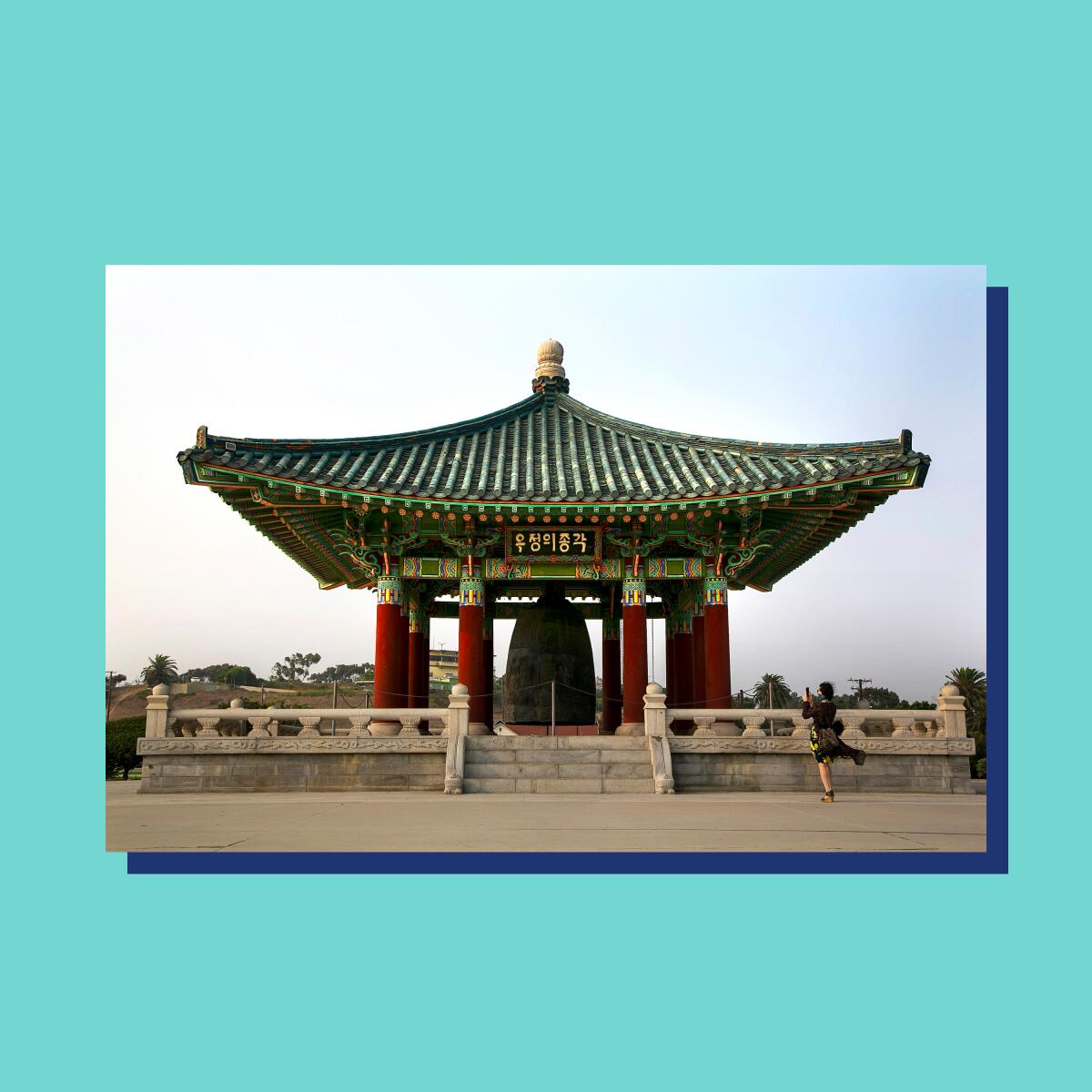 Photo of the Korean Friendship Bell in San Pedro.