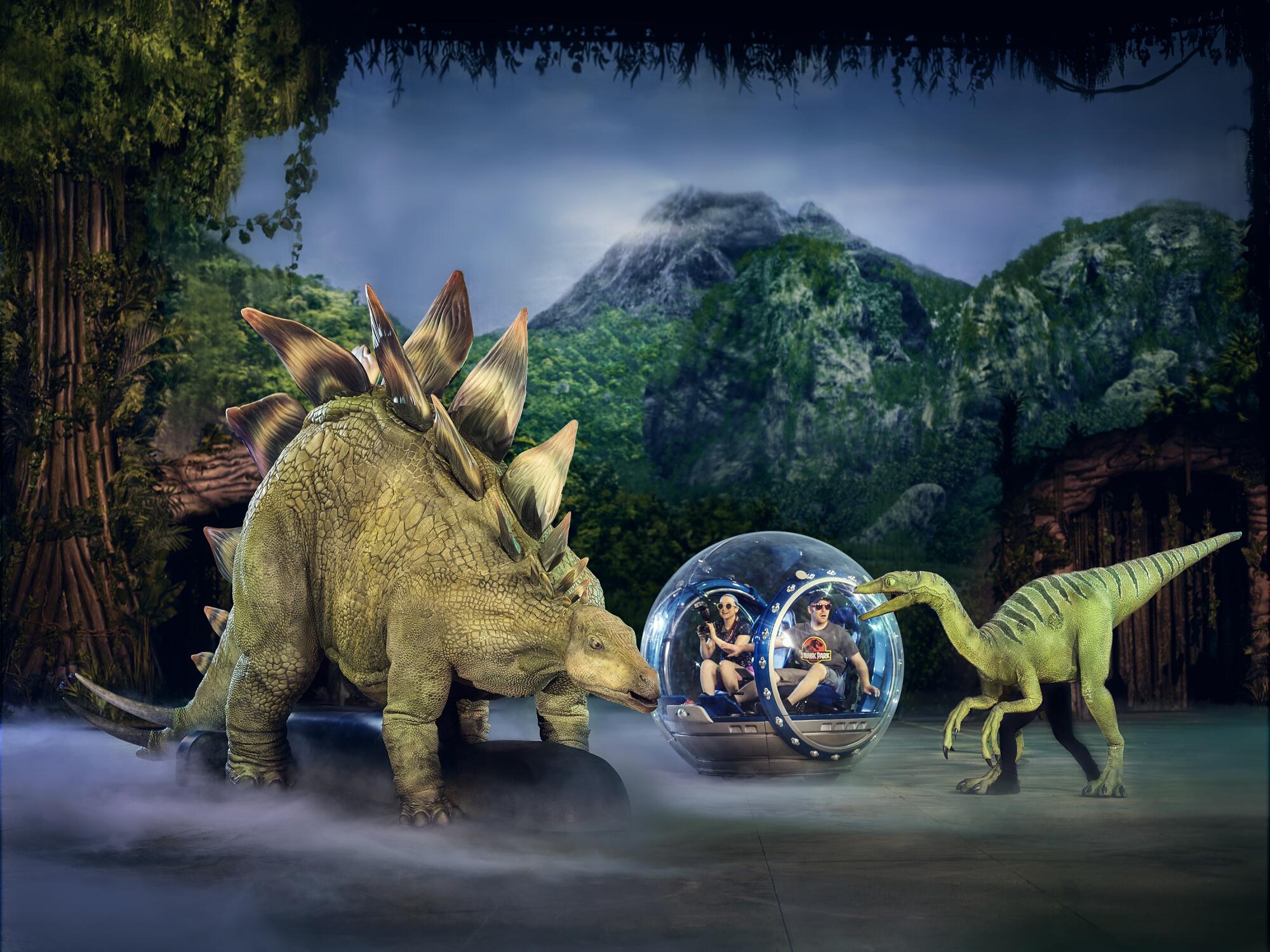 Una escena del espectáculo Jurassic World Live Tour.