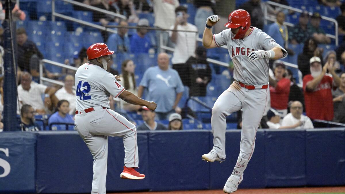 Mike Trout's 420-foot homer sparks Angels' comeback over Rays - Los Angeles Times